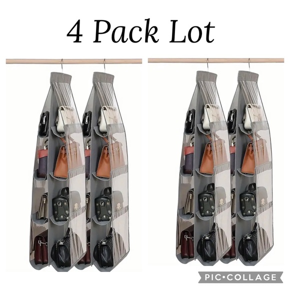 Other - (4 Pack) Purse Closet Organizers (4 Pack = 32 Bags) New
